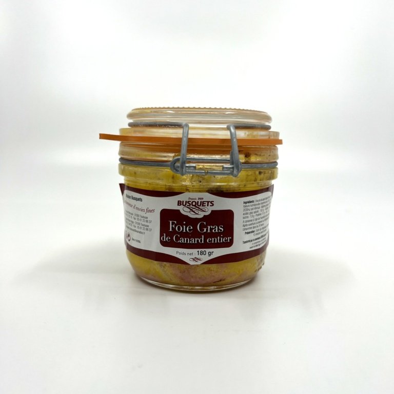 Bocal de foie gras de canard entier 180 g, Maison Busquets Toulouse