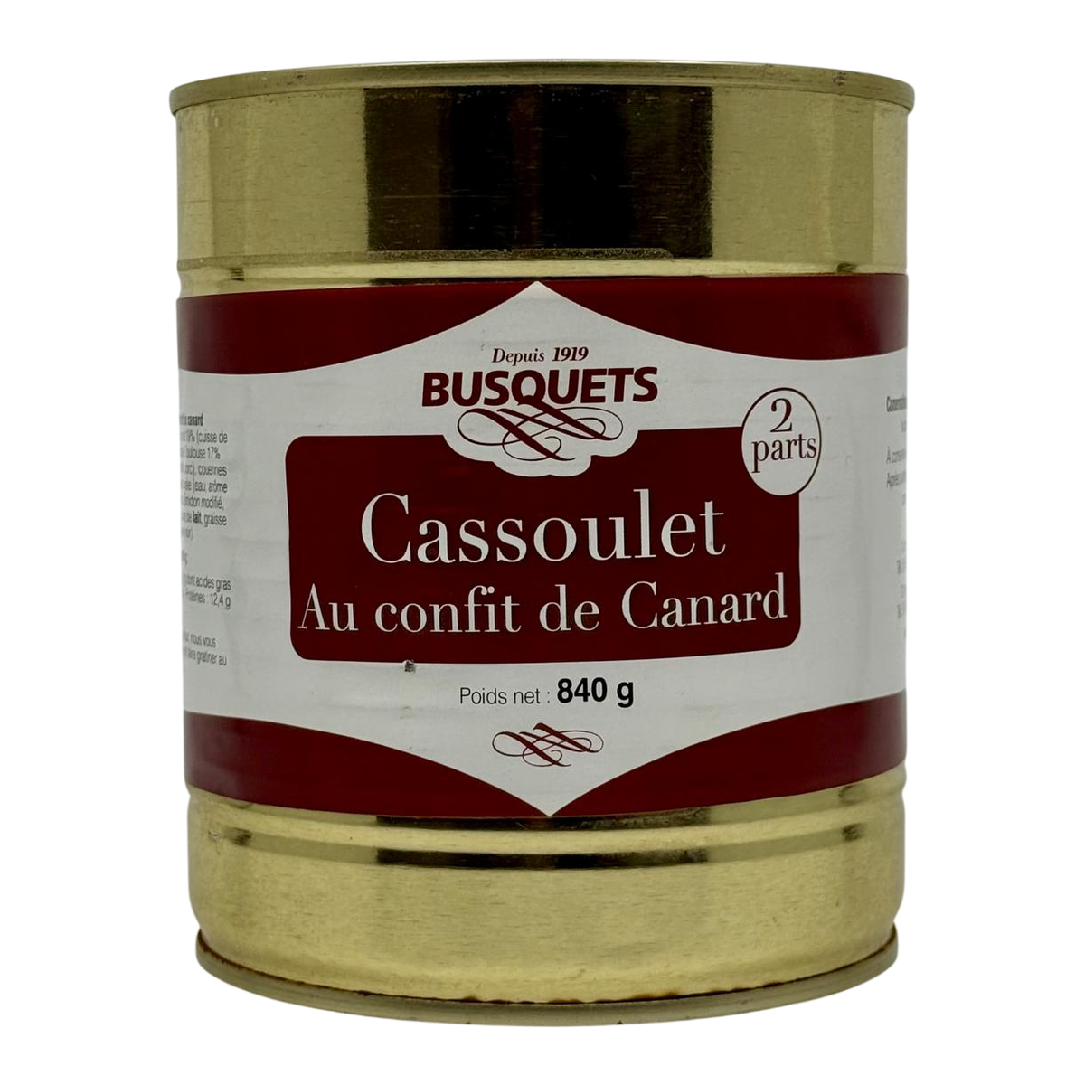 Cassoulet au confit de canard 840 g (2 parts)