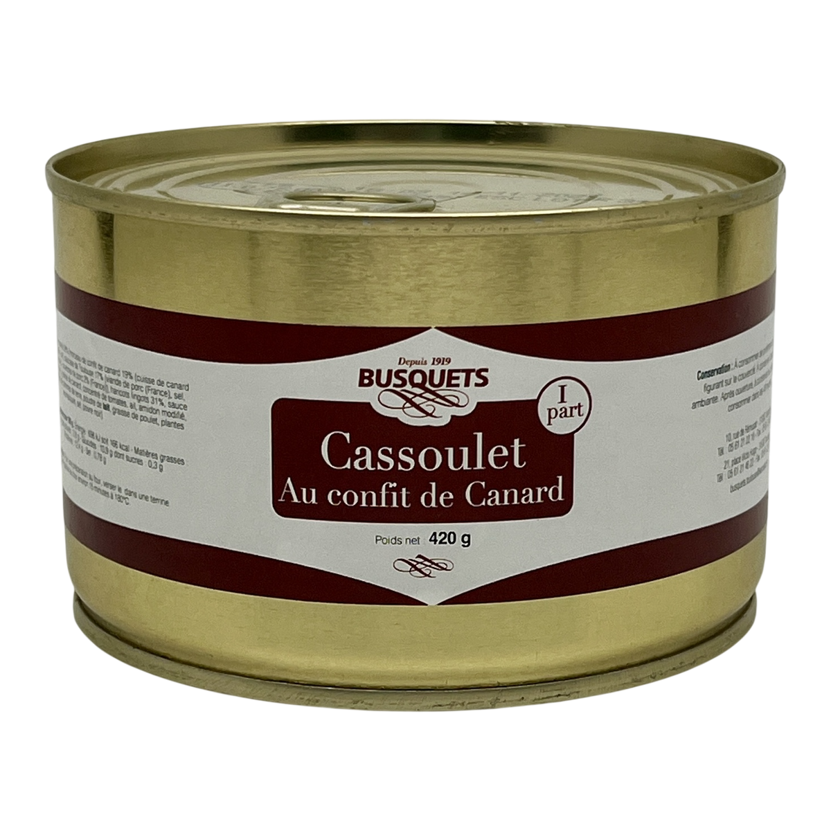Cassoulet au confit de canard 420 g (1 part)