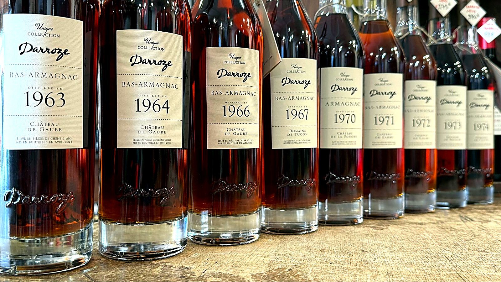 Bas-Armagnacs Dauvy millésimés de 1963 à 1975, Maison Busquets Toulouse
